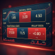 Sleek digital sports betting interface clearly displaying Decimal, Fractional, and Malay betting odds with abstract data visualizations, representing the core concepts of understanding odds.