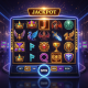 Vibrant and detailed online slot machine interface with a fantasy movie theme, showing spinning reels, glowing jackpot display, and premium casino graphics, representing licensed entertainment slots.