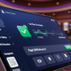 A sleek online casino account dashboard showing a 'Verified Account' status and a fast withdrawal transaction completing, symbolizing quick KYC for faster payouts.